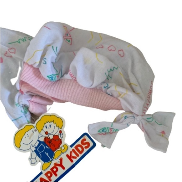 HAPPY KIDS Onesie Hat Bib 3 Piece Set Summertime Print Romper 6 - 9 Months NWT - Picture 7 of 11